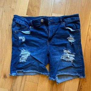 Aeropostale Distressed Denim Bermuda Shorts